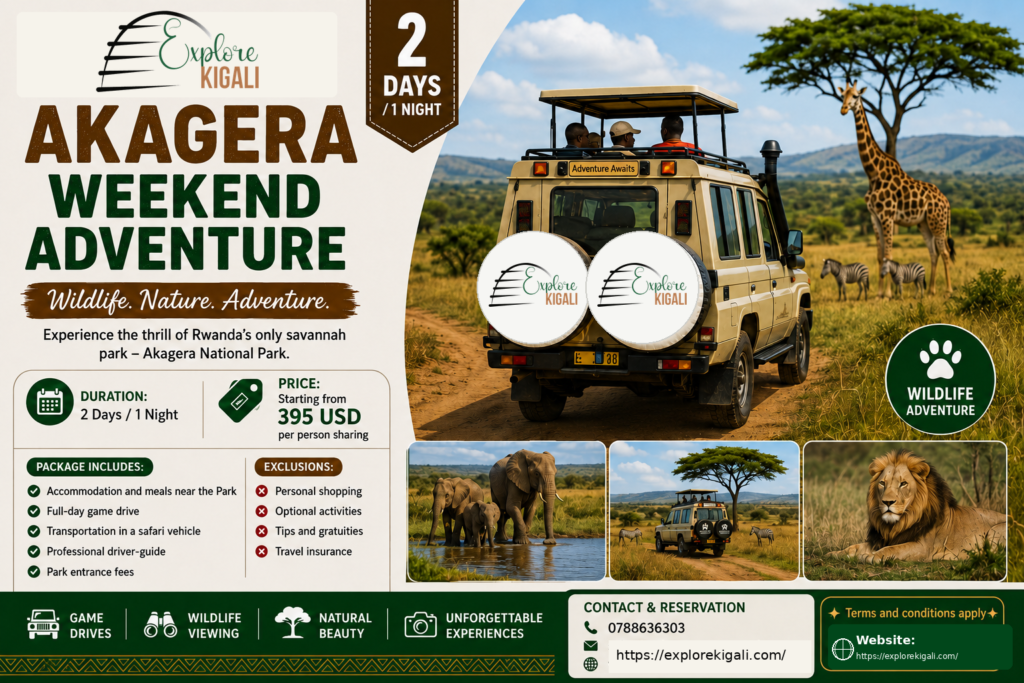 Akagera Weekend Adventure: 2 Days / 1 Night Wildlife Escape from Kigali